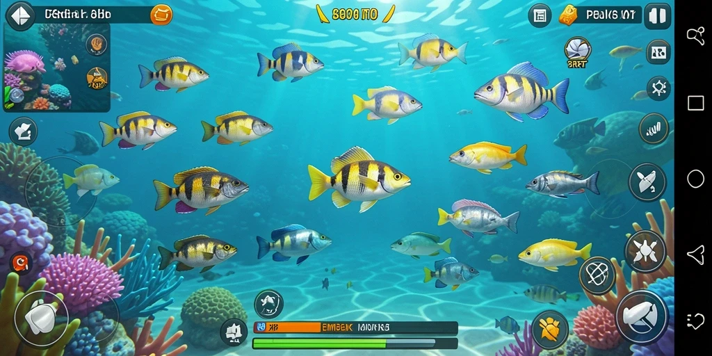 Screenshot gameplay 6RT menampilkan aksi menembak ikan yang seru.