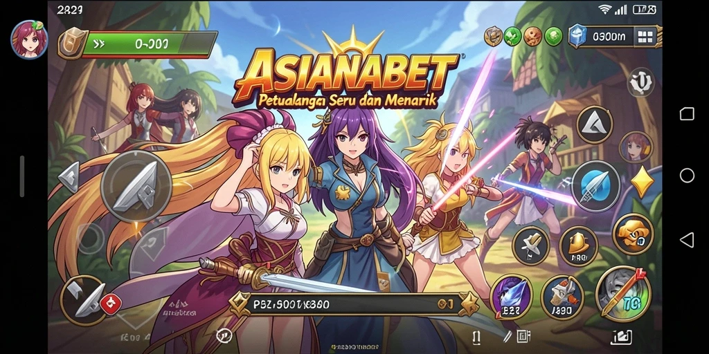 Screenshot utama ASIANABET menampilkan pertarungan karakter Anime yang menegangkan.