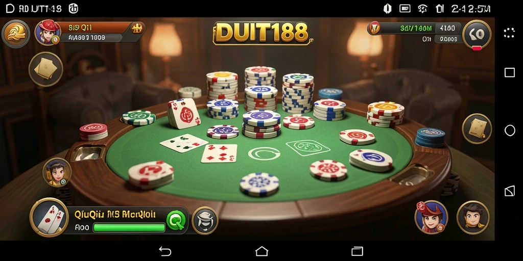 Gameplay seru QiuQiu dalam aplikasi DUIT188.