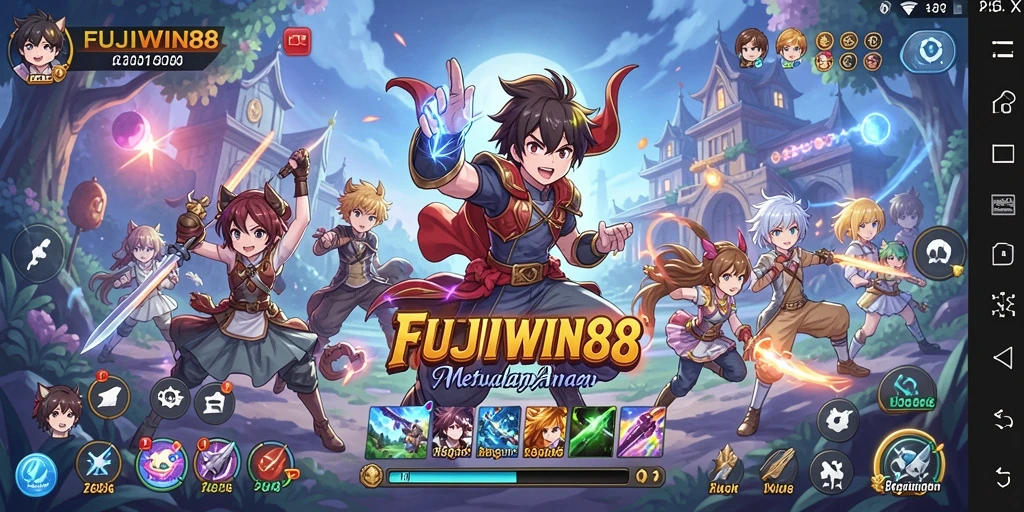 Tampilan gameplay yang menakjubkan dalam FUJIWIN88 dengan karakter anime favorit.
