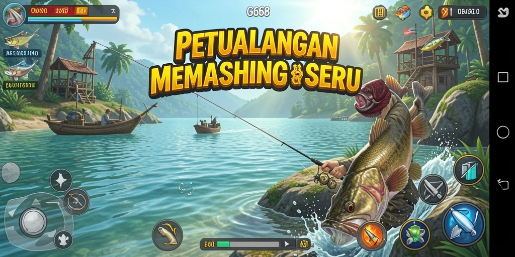 Gameplay menegangkan G668 saat menangkap ikan di danau.