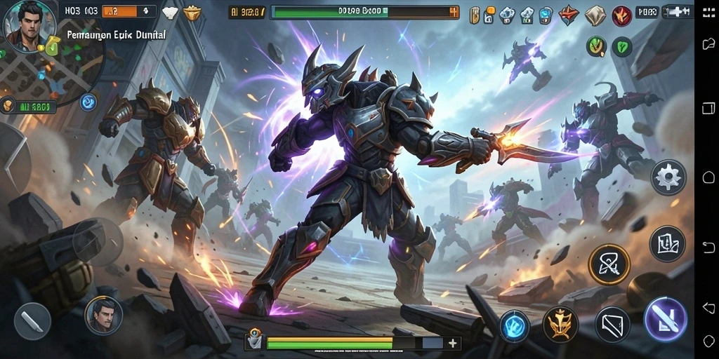 Gameplay seru H03 dengan serangan bertarung yang dinamis.
