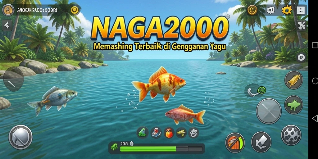 Screenshot dari gameplay memancing NAGA2000 yang seru.