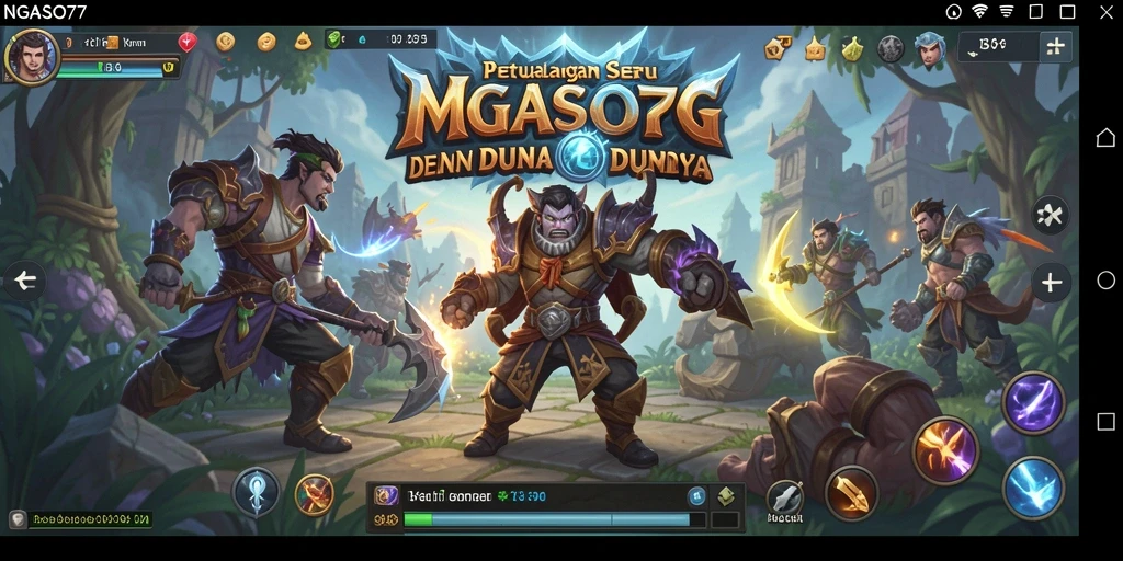 Tampilan gameplay NGASO77 menunjukkan serunya pertempuran MMORPG.