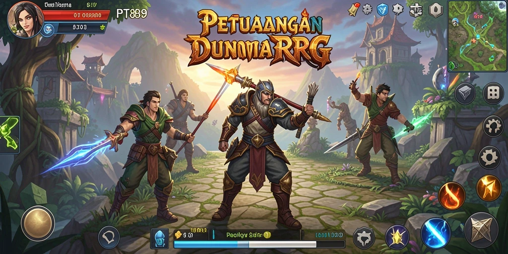 Gameplay menegangkan di dunia fantasi RPG yang luas.