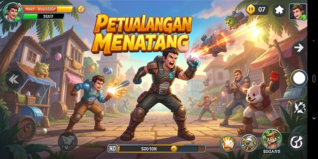 Tangkapan layar dari gameplay menegangkan di SD107.