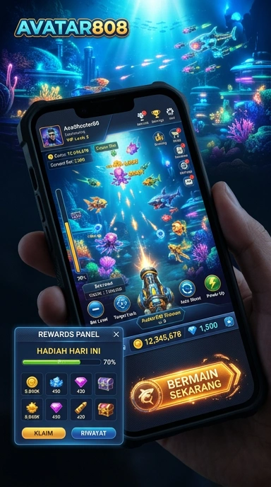 Tampilan antarmuka pengguna avatar808 yang bersih dan modern.